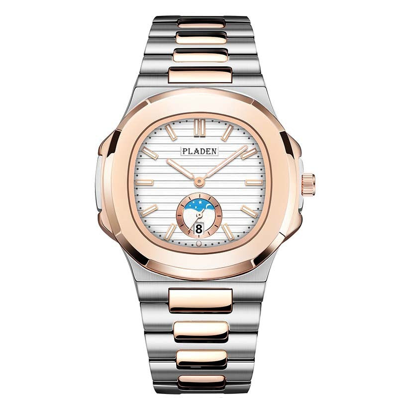 Classic Waterproof Quartz Watch – Stainless Steel, Elegant Design for Men