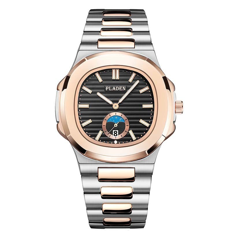 Classic Waterproof Quartz Watch – Stainless Steel, Elegant Design for Men