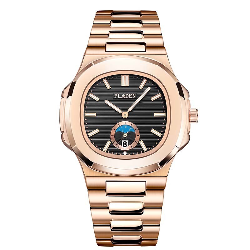 Classic Waterproof Quartz Watch – Stainless Steel, Elegant Design for Men