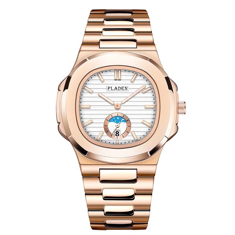 Classic Waterproof Quartz Watch – Stainless Steel, Elegant Design for Men