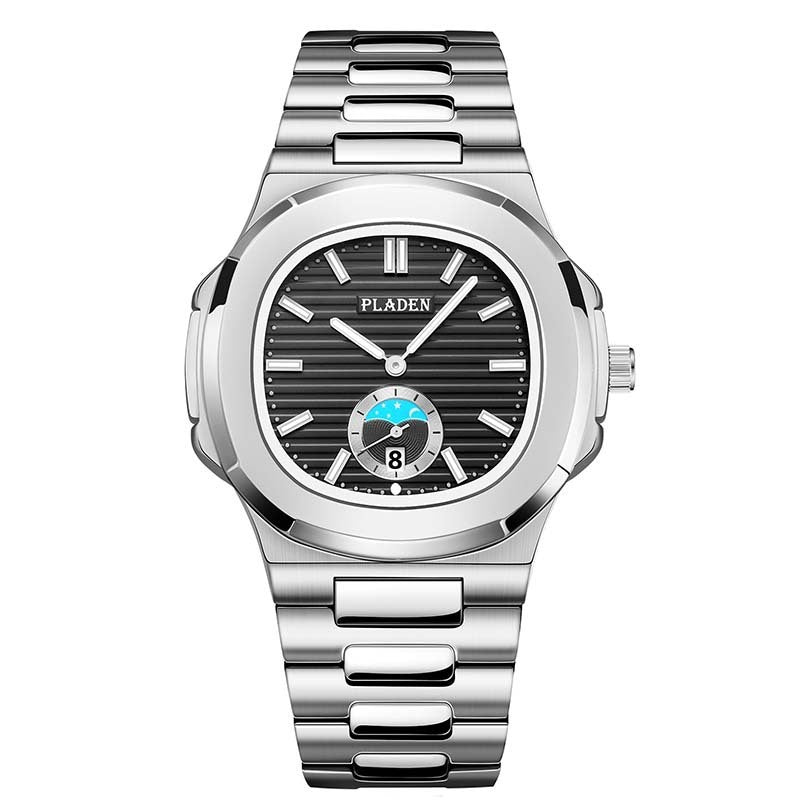 Classic Waterproof Quartz Watch – Stainless Steel, Elegant Design for Men