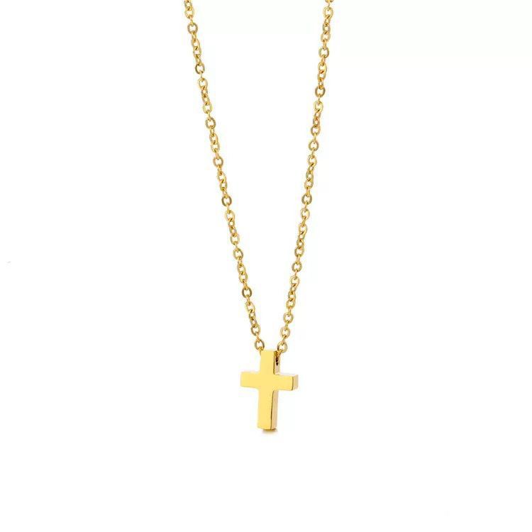 Classic Cross Pendant Female Simple Necklace