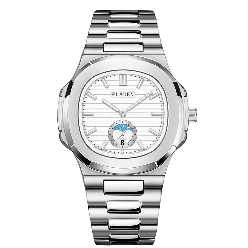Classic Waterproof Quartz Watch – Stainless Steel, Elegant Design for Men
